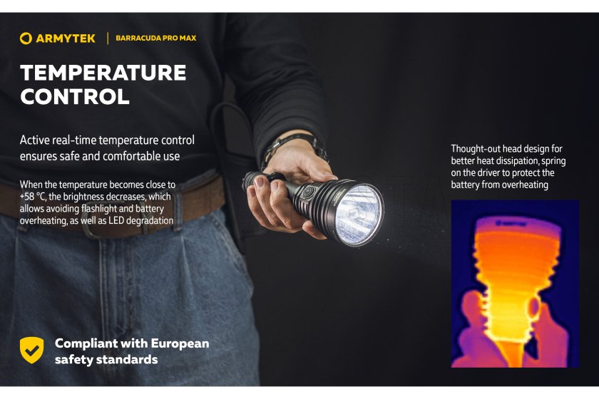 Zaklamp Armytek Barracuda Pro Max koud licht