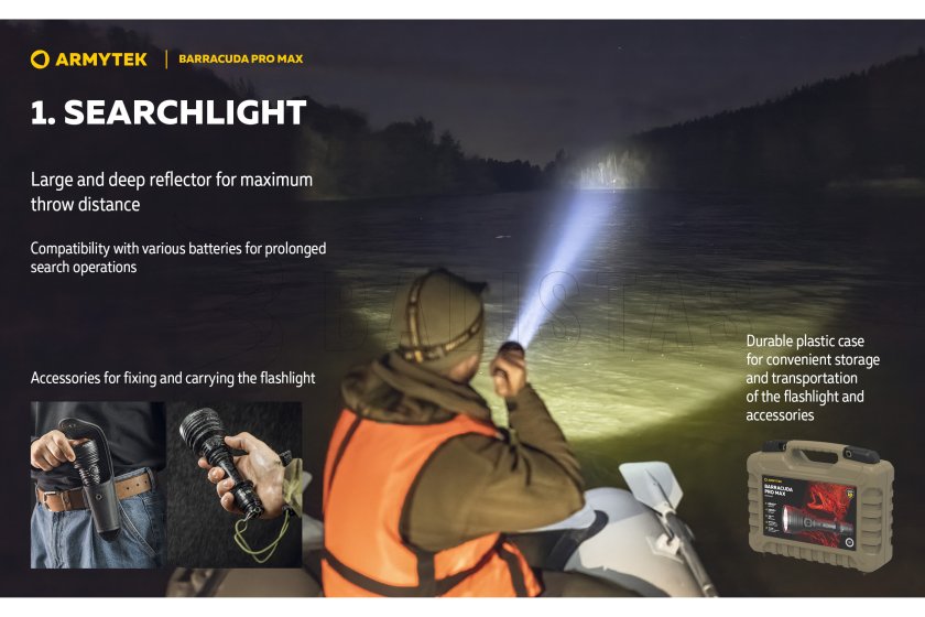 Zaklamp Armytek Barracuda Pro Max koud licht