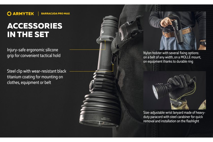 Zaklamp Armytek Barracuda Pro Max koud licht