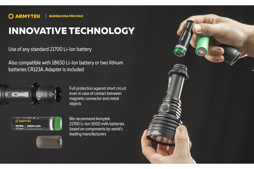 Zaklamp Armytek Barracuda Pro Max koud licht