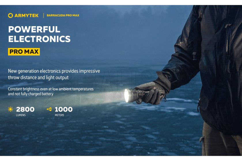 Zaklamp Armytek Barracuda Pro Max koud licht