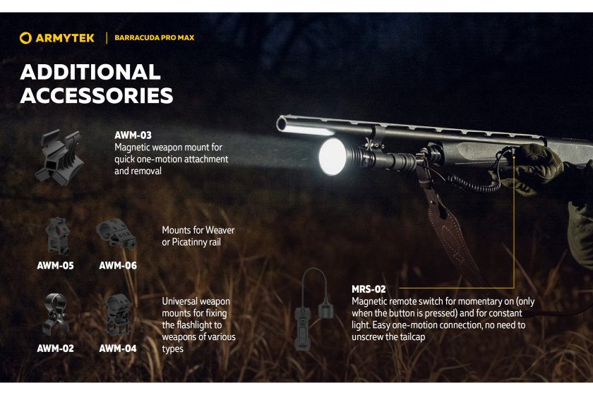 Zaklamp Armytek Barracuda Pro Max koud licht