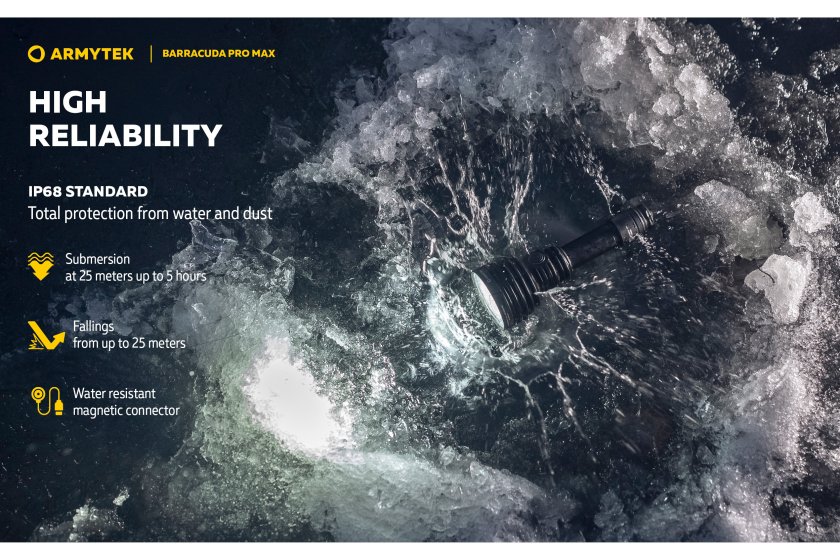 Zaklamp Armytek Barracuda Pro Max koud licht