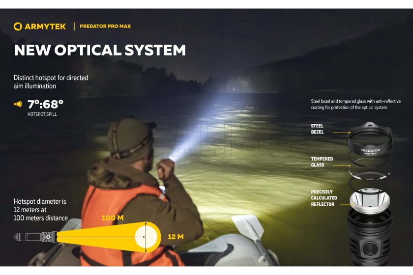 Svítilna Armytek Predator PRO MAX koud wit licht