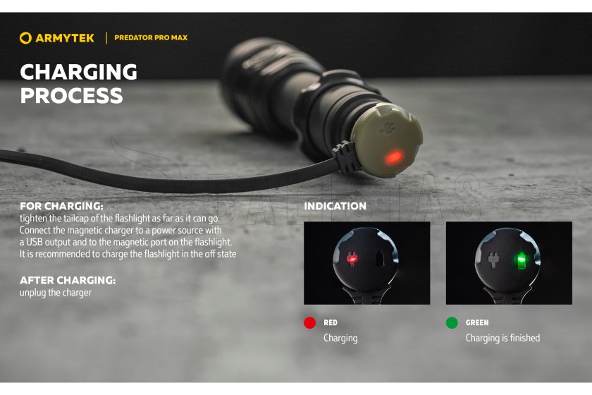 Svítilna Armytek Predator PRO MAX koud wit licht