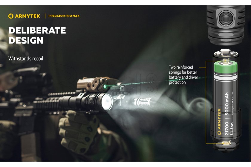 Svítilna Armytek Predator PRO MAX koud wit licht