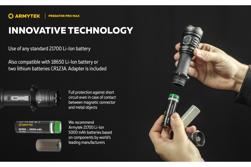 Svítilna Armytek Predator PRO MAX koud wit licht