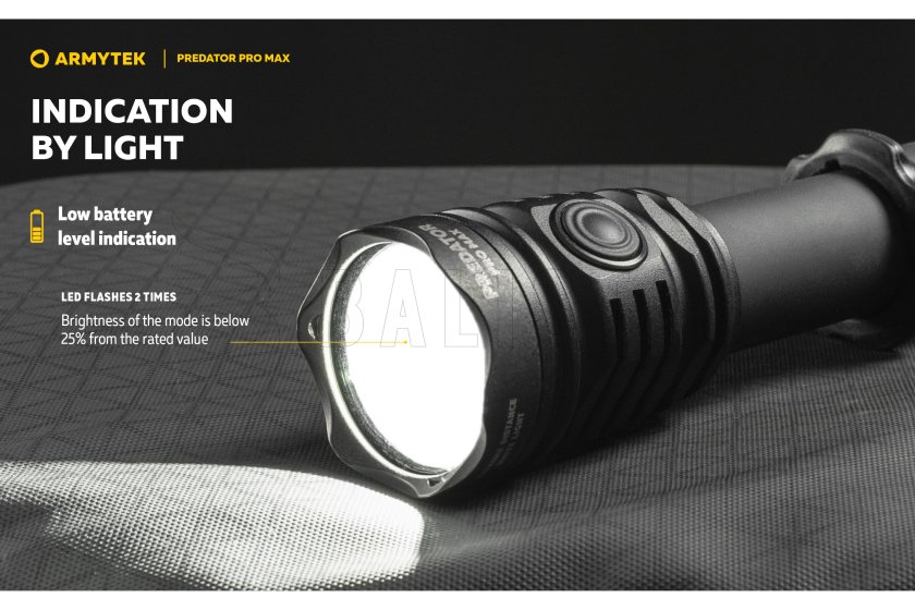 Svítilna Armytek Predator PRO MAX koud wit licht