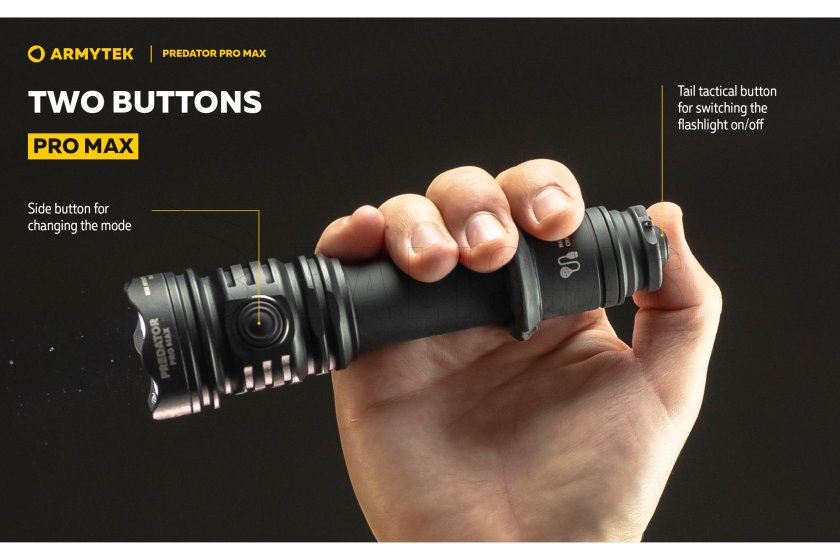 Svítilna Armytek Predator PRO MAX koud wit licht