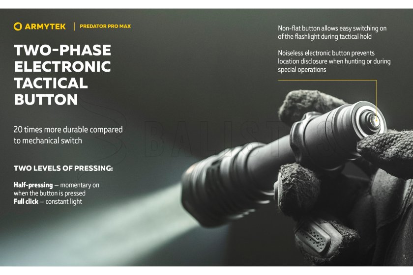 Svítilna Armytek Predator PRO MAX koud wit licht