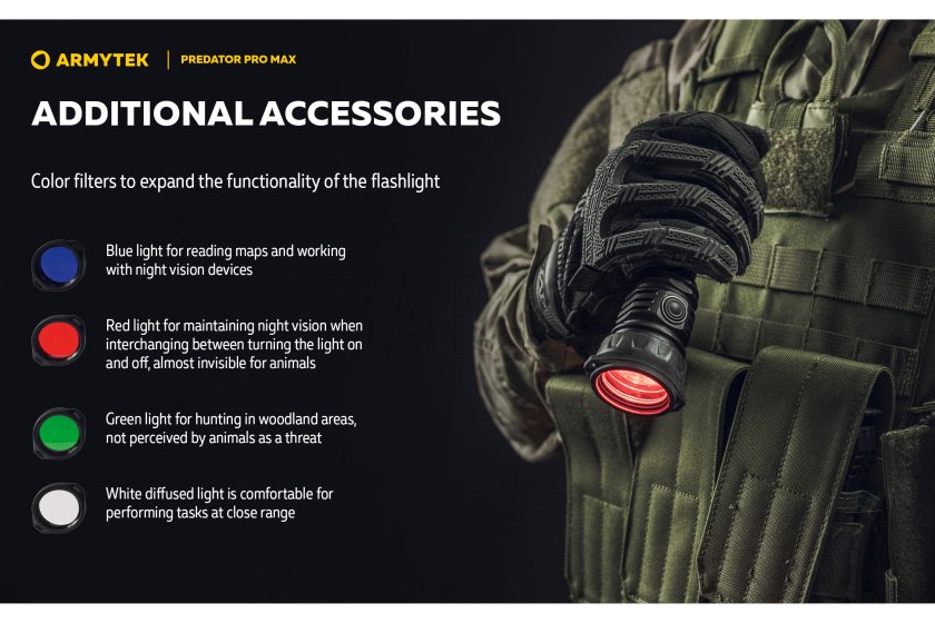 Svítilna Armytek Predator PRO MAX koud wit licht