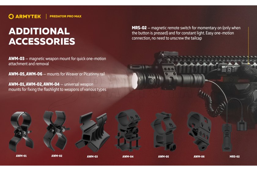 Svítilna Armytek Predator PRO MAX koud wit licht