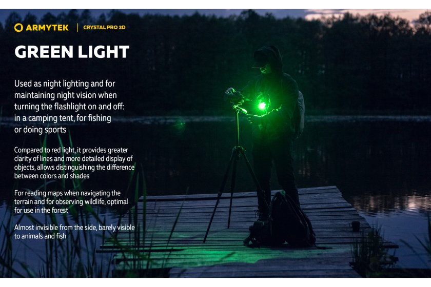 Multifunctionele zaklamp Armytek Crystal Pro 3D - rood