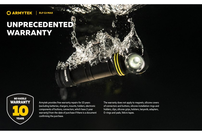 Multifunctionele zaklamp Armytek Elf C2 MAX USB-C wit licht