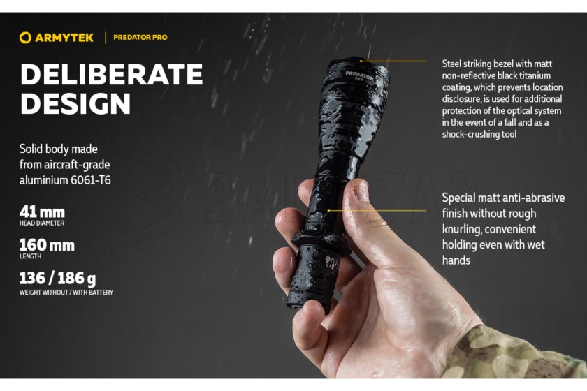 Zaklamp Armytek Predator PRO set warm light