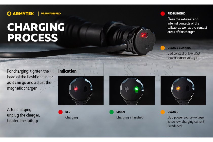 Zaklamp Armytek Predator PRO set warm light