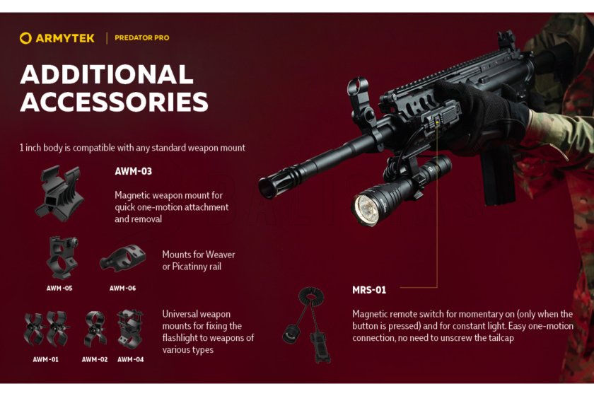 Zaklamp Armytek Predator PRO set warm light