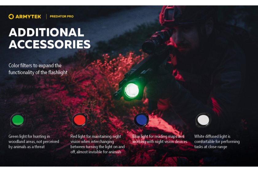 Zaklamp Armytek Predator PRO set warm light