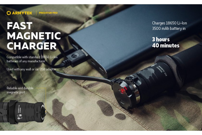 Zaklamp Armytek Predator PRO set warm light