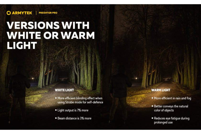 Zaklamp Armytek Predator PRO set warm light