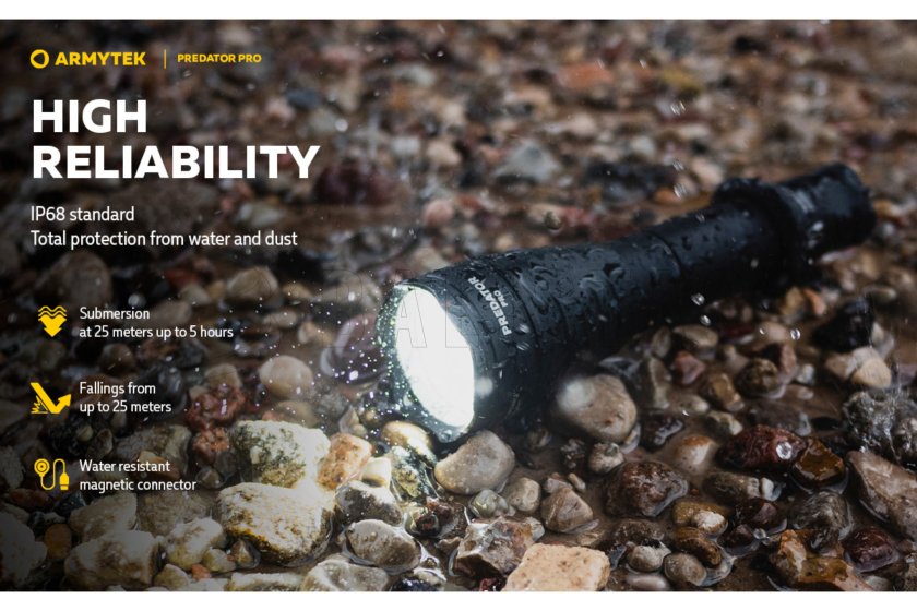 Zaklamp Armytek Predator PRO set warm light