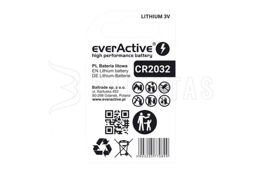 Batterij everActive CR2032 3