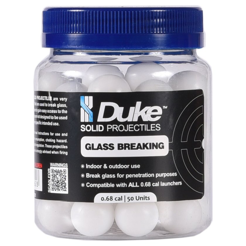 Projectielen Duke Glass Breaking Solid Projectile .68 50 stuks