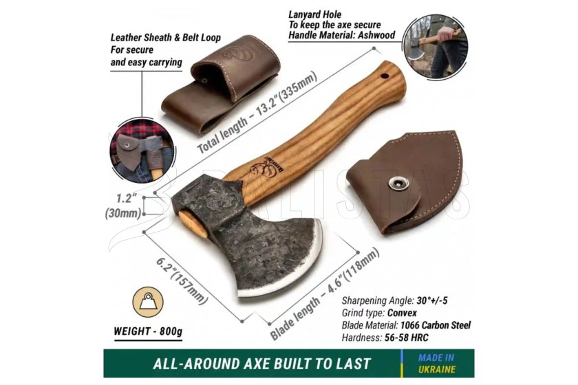 Bijl BeaverCraft Bushcraft Splitting Axe AX3 2