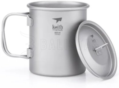 Titanium mok Keith met deksel 300ml