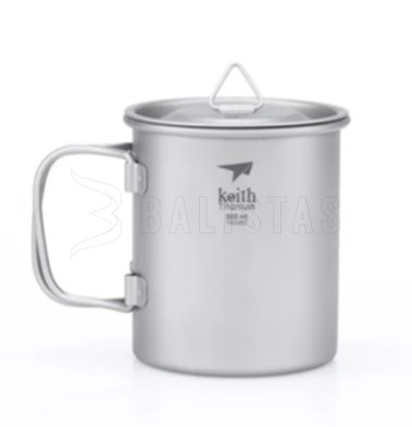 Titanium mok Keith met deksel 300ml 3