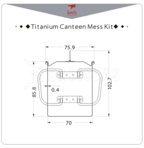 Titanium mok Keith met deksel 300ml 6
