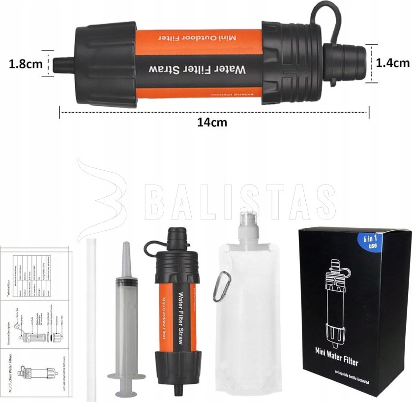 Zakwaterfilter Mini Water Filter 6-in-1 2
