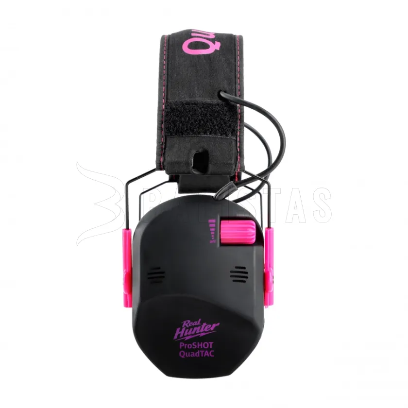 Actieve gehoorbescherming voor schietsport RealHunter Active ProSHOT QuadTAC Devil Pink 3