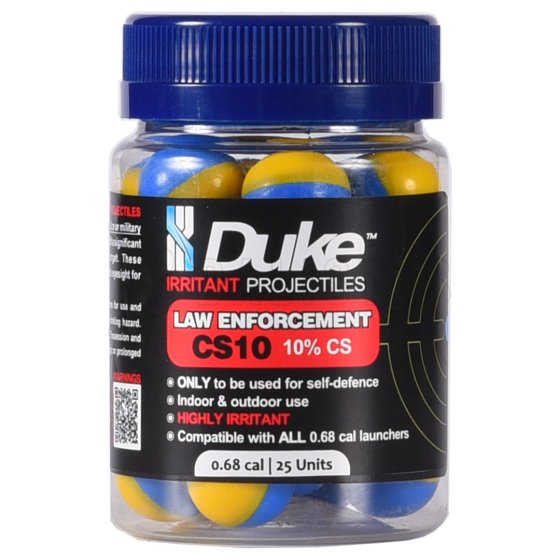 Kogels Duke CS10 Law Enforcement Irritant Projectile .68 25 stuks